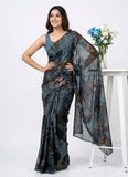High Quality Garden Vareli Printed Nara Chiffon Saree