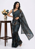 High Quality Garden Vareli Printed Nara Chiffon Saree