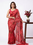 High Quality Garden Vareli Printed Nara Chiffon Saree