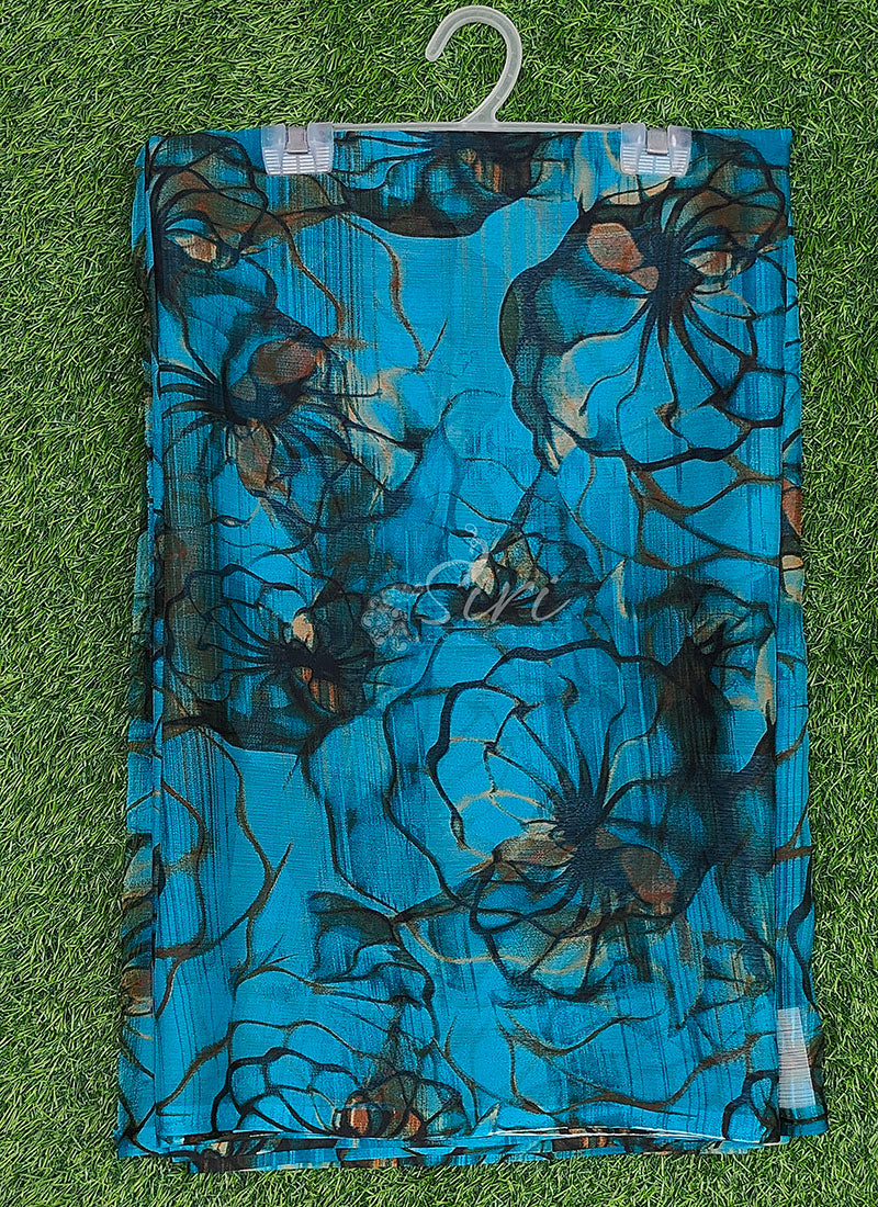 High Quality Garden Vareli Printed Nara Chiffon Saree