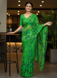 Beautiful Garden Vareli Printed Nara Chiffon Saree