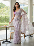 Authentic Garden Vareli Printed Nara Chiffon Saree