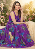 Latest Garden Vareli Printed Nara Chiffon Saree