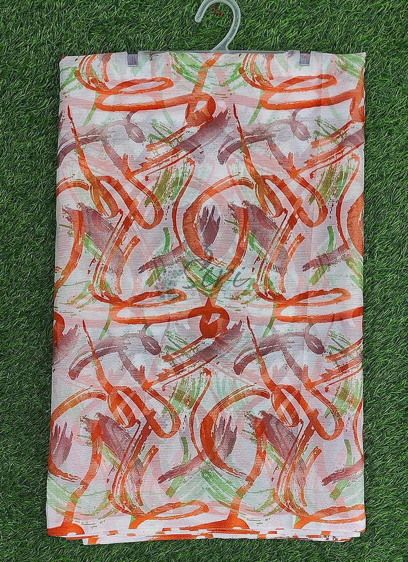 Latest Garden Vareli Printed Nara Chiffon Saree