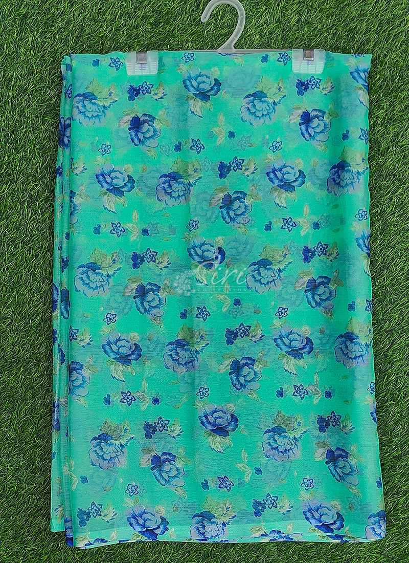 Beautiful Garden Vareli Printed Nara Chiffon Saree