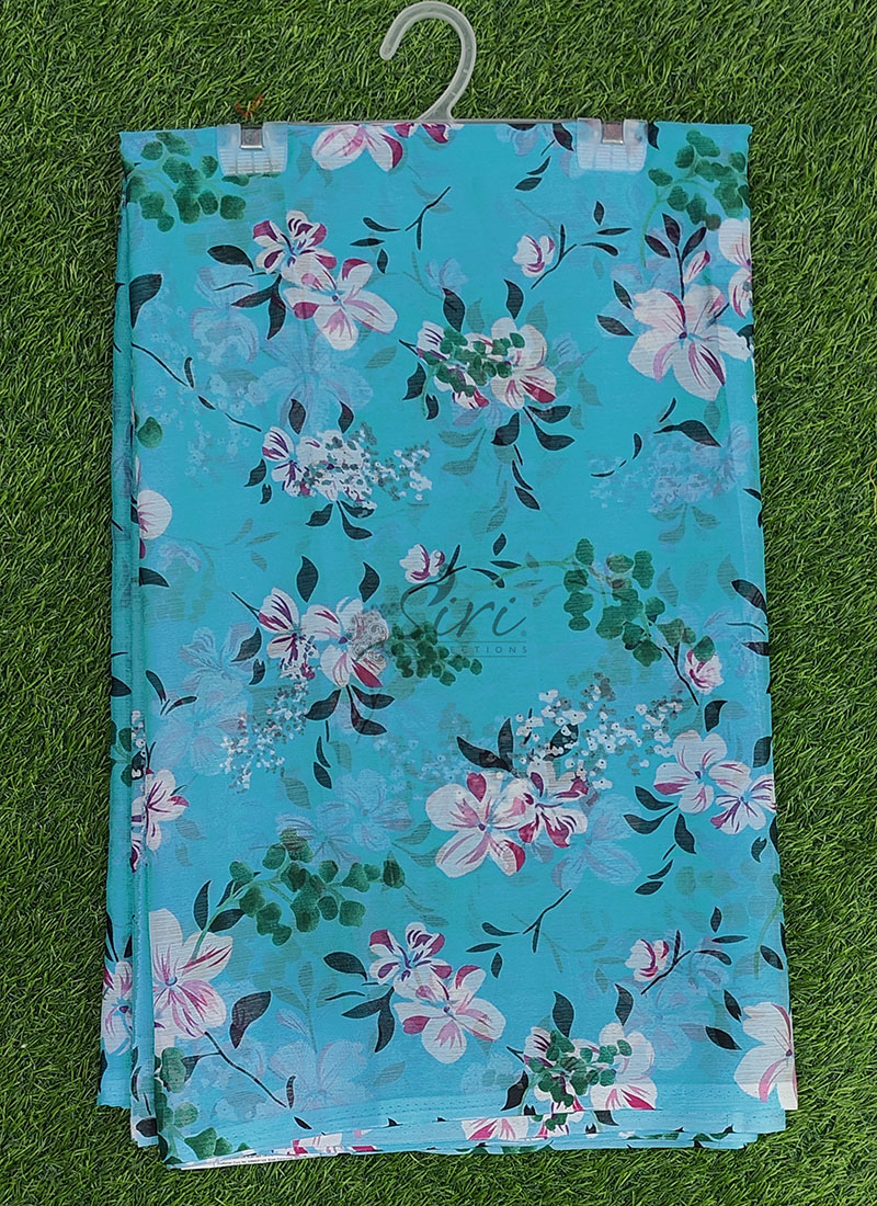 Authentic Garden Vareli Printed Nara Chiffon Saree