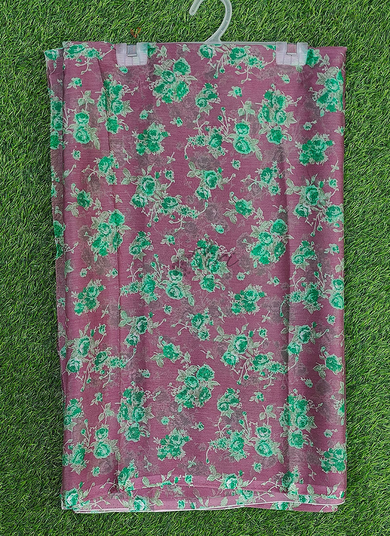 Beautiful Garden Vareli Printed Nara Chiffon Saree