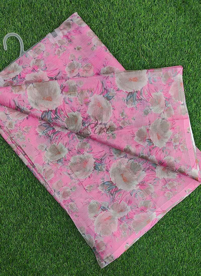 Beautiful Garden Vareli Printed Nara Chiffon Saree