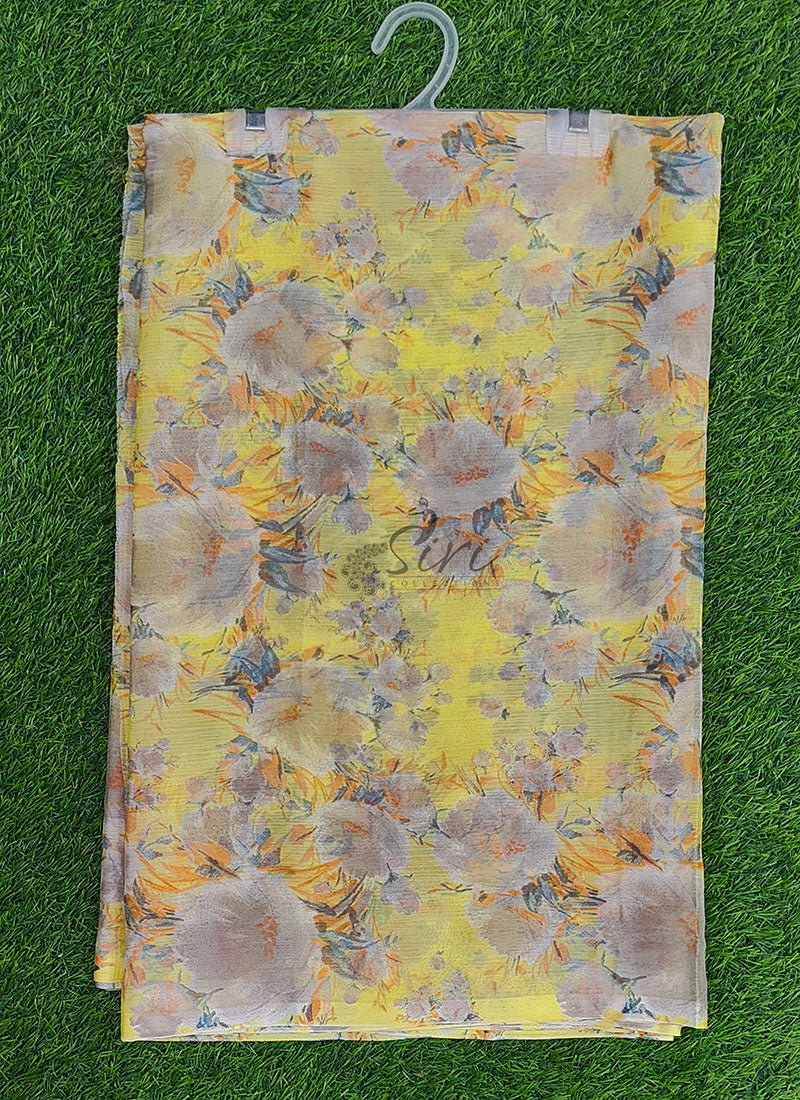 Beautiful Garden Vareli Printed Nara Chiffon Saree