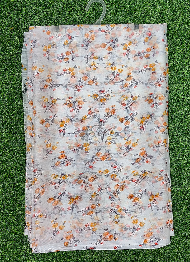 Authentic Garden Vareli Printed Nara Chiffon Saree