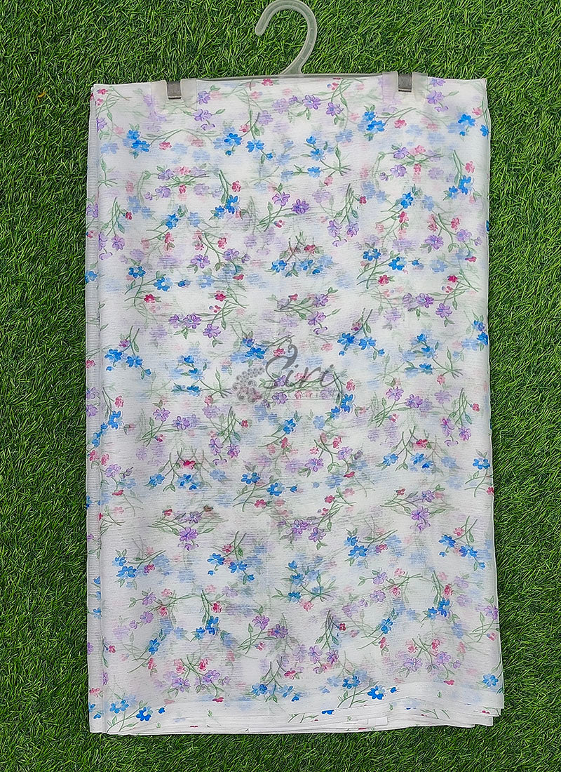 Authentic Garden Vareli Printed Nara Chiffon Saree