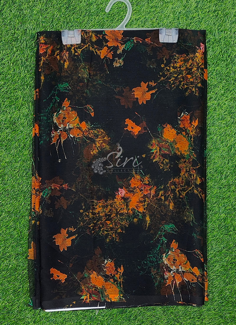 Authentic Garden Vareli Printed Nara Chiffon Saree