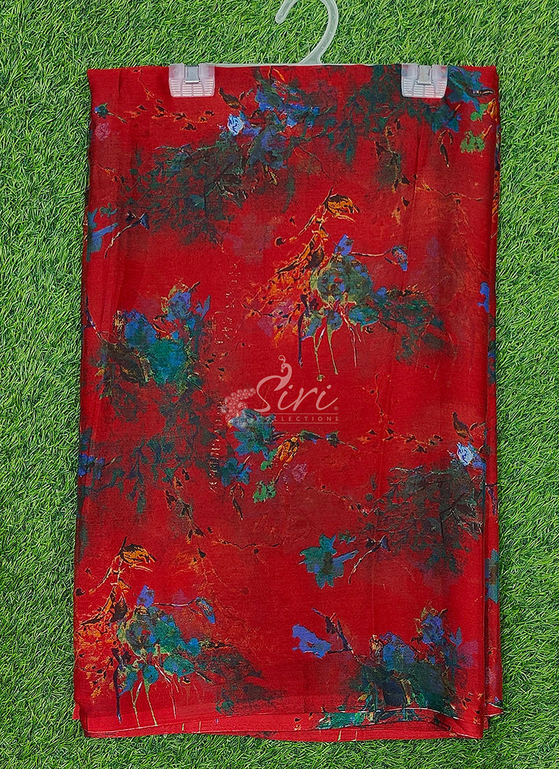 High Quality Garden Vareli Printed Nara Chiffon Saree