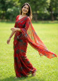 High Quality Garden Vareli Printed Nara Chiffon Saree