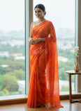 Authentic Garden Vareli Printed Nara Chiffon Saree