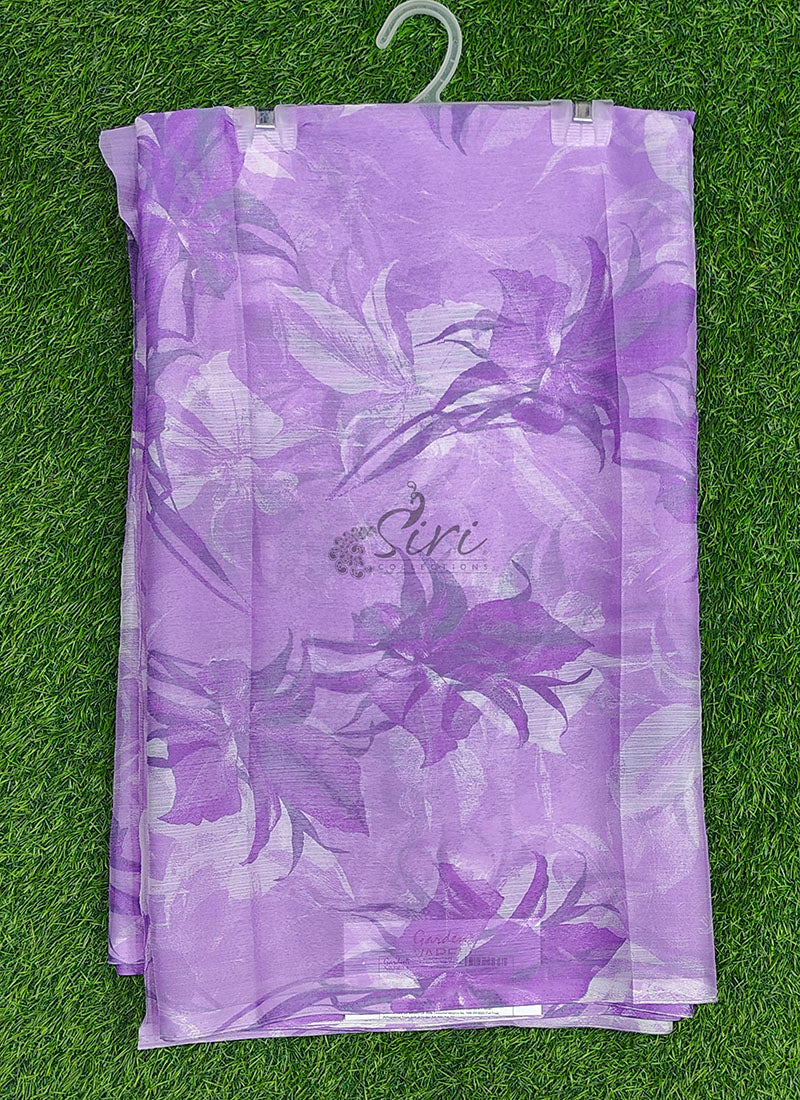 Latest Beautiful Garden Vareli Nara Chiffon Saree without Blouse