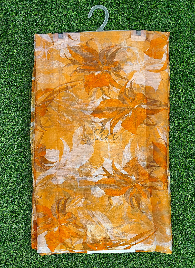 Latest Beautiful Garden Vareli Nara Chiffon Saree without Blouse