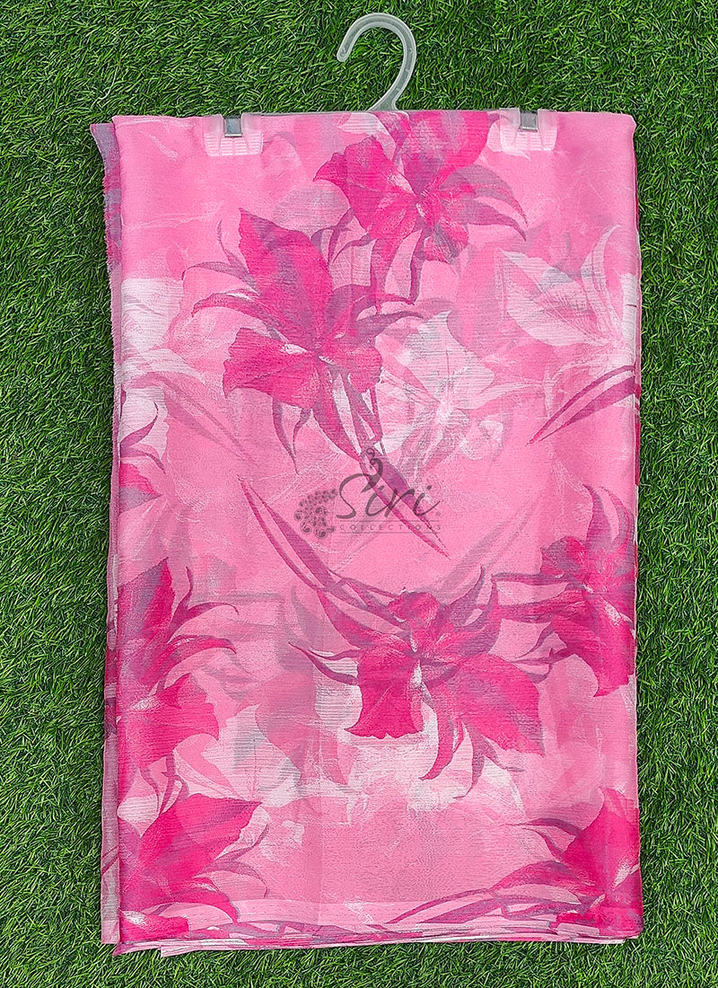 Latest Beautiful Garden Vareli Nara Chiffon Saree without Blouse