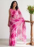 Latest Beautiful Garden Vareli Nara Chiffon Saree without Blouse