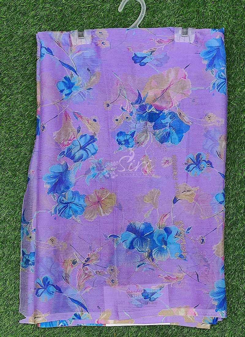Authentic Garden Vareli Printed Nara Chiffon Saree