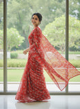 Authentic Garden Vareli Printed Nara Chiffon Saree