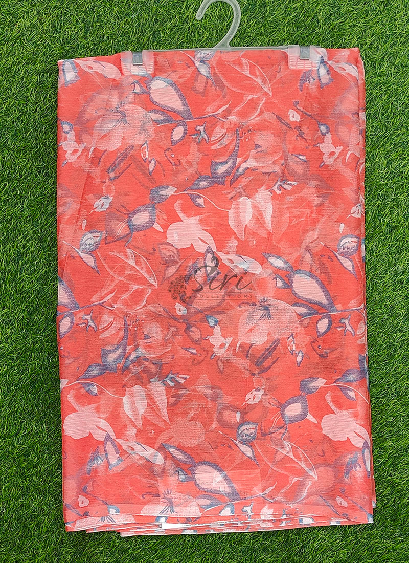 High Quality Garden Vareli Printed Nara Chiffon Saree