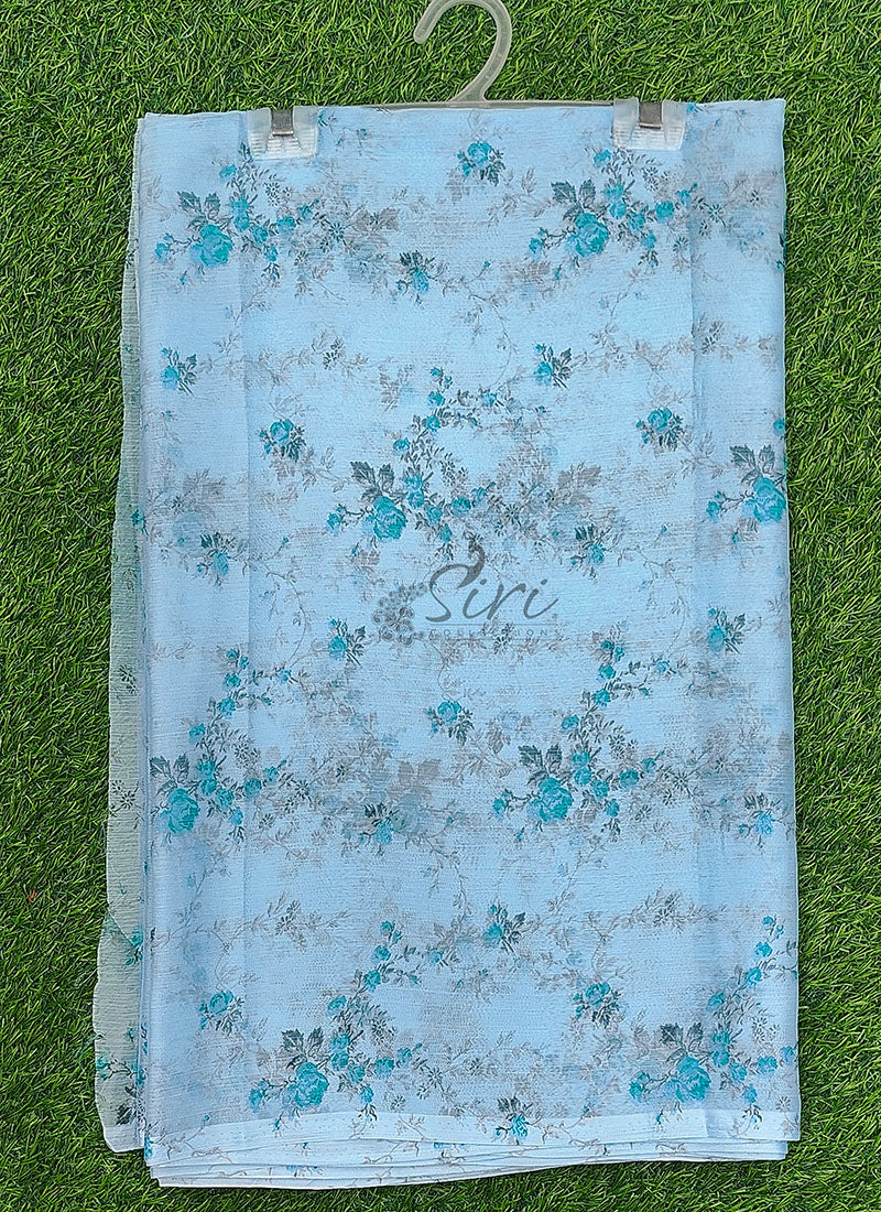 Authentic Garden Vareli Printed Nara Chiffon Saree