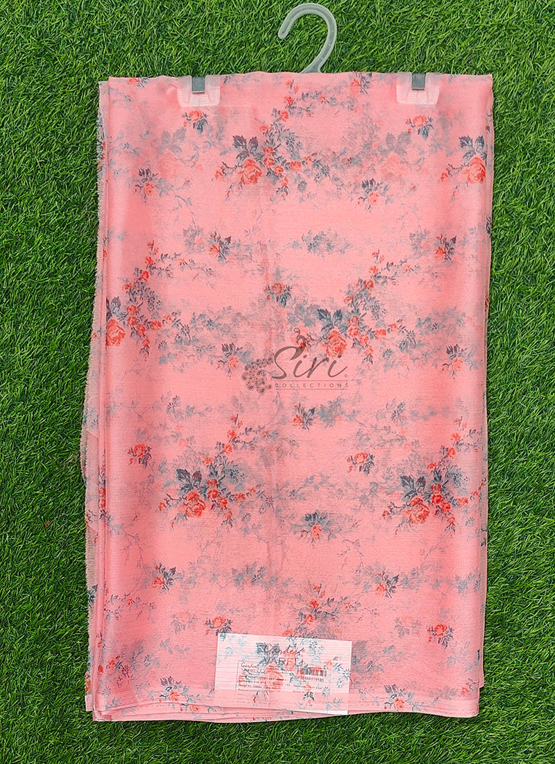 Authentic Garden Vareli Printed Nara Chiffon Saree