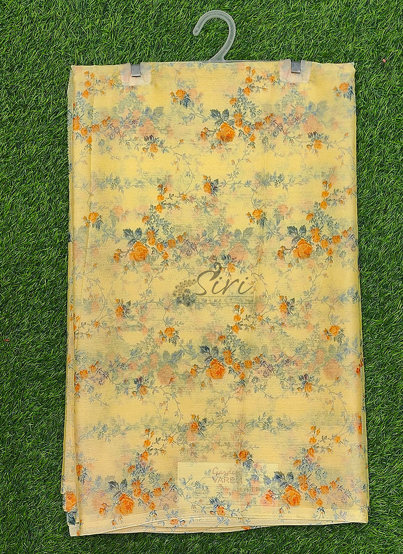 Authentic Garden Vareli Printed Nara Chiffon Saree