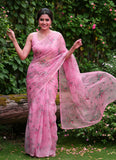 Authentic Garden Vareli Printed Nara Chiffon Saree