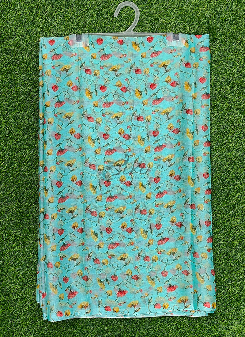 Latest Garden Vareli Printed Nara Chiffon Saree