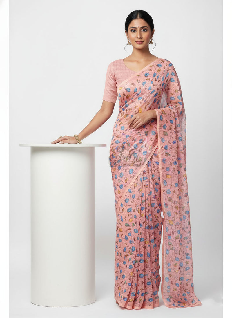 Latest Garden Vareli Printed Nara Chiffon Saree