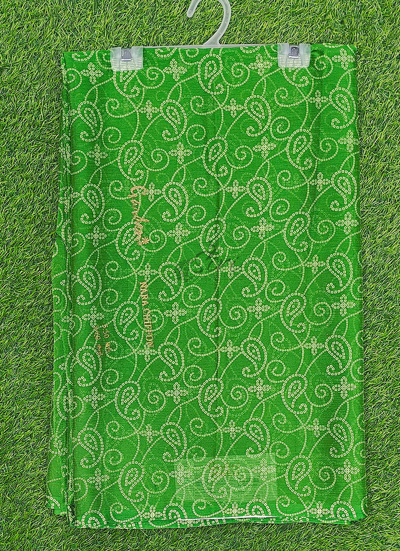 Latest Garden Vareli Printed Nara Chiffon Saree