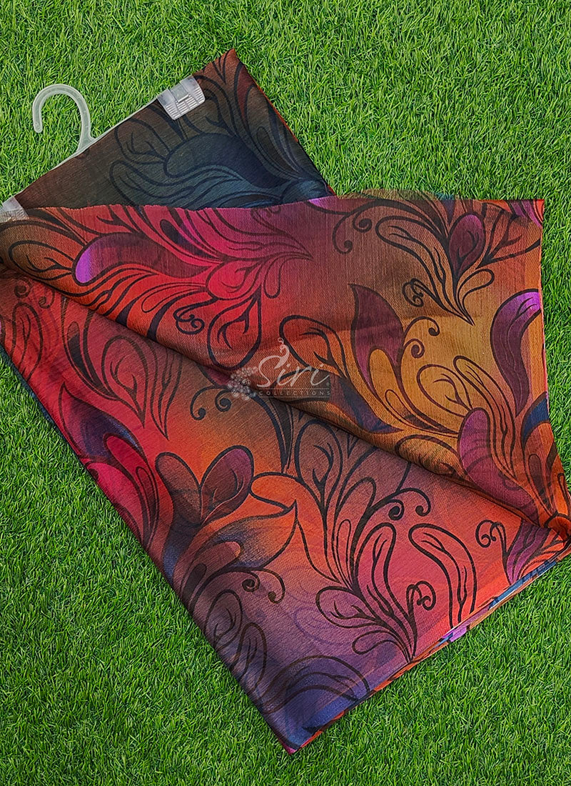 Garden Vareli Printed Nara Chiffon Saree