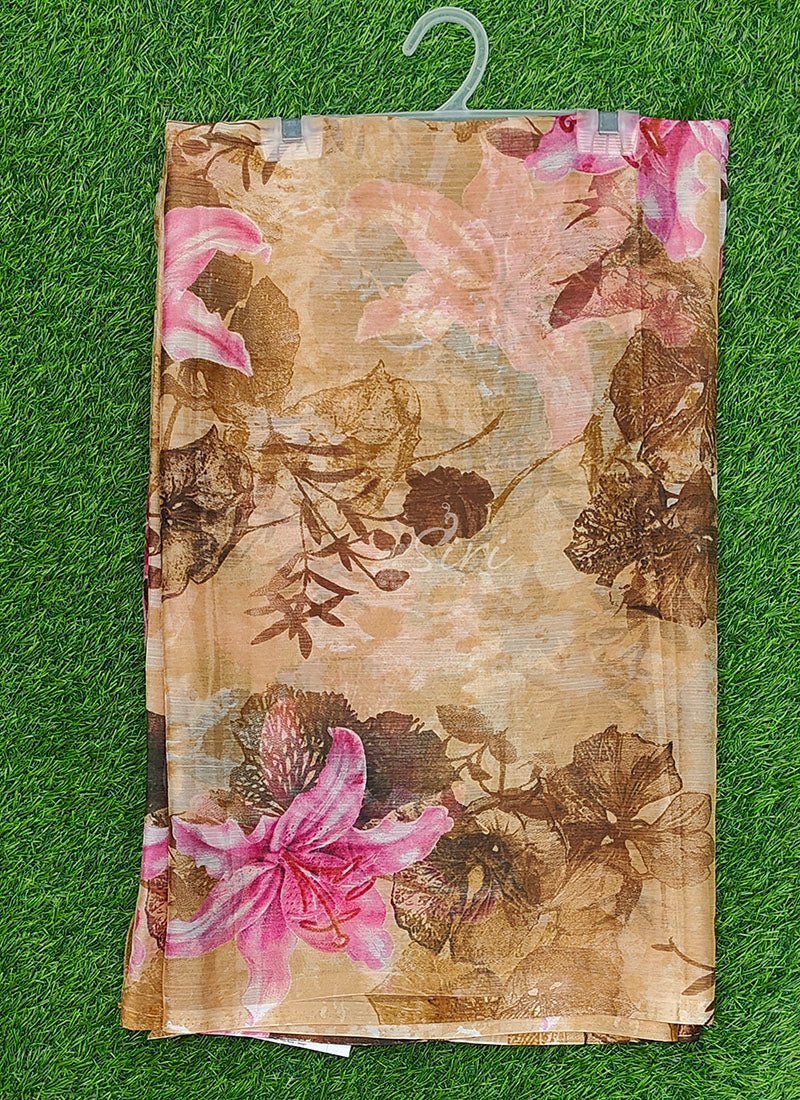 Garden Vareli Printed Nara Chiffon Saree