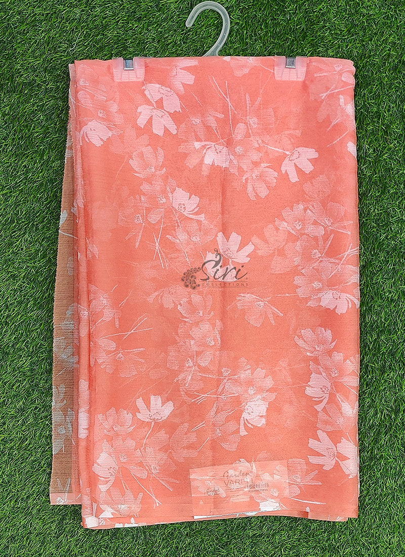 Garden Vareli Printed Nara Chiffon Saree