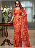 Garden Vareli Printed Nara Chiffon Saree