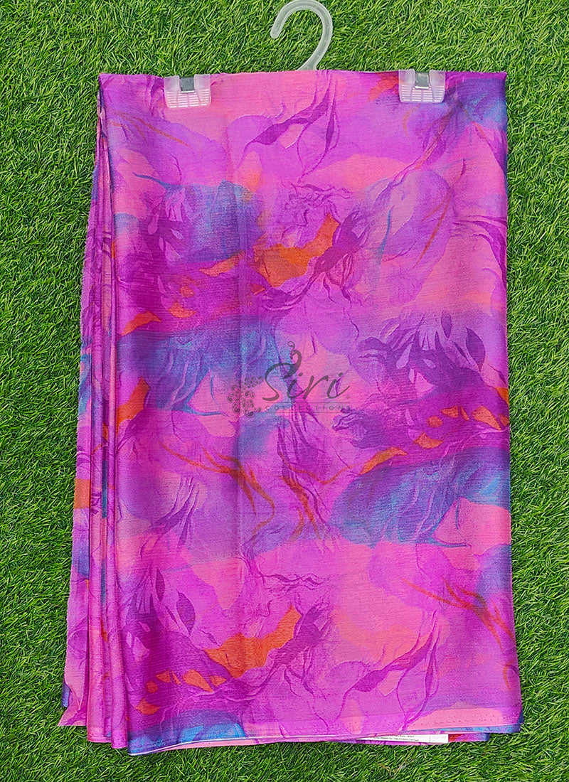 Authentic Garden Vareli Printed Nara Chiffon Saree