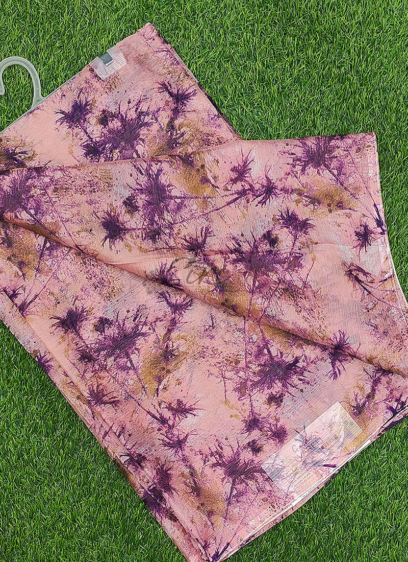 Authentic Garden Vareli Printed Nara Chiffon Saree