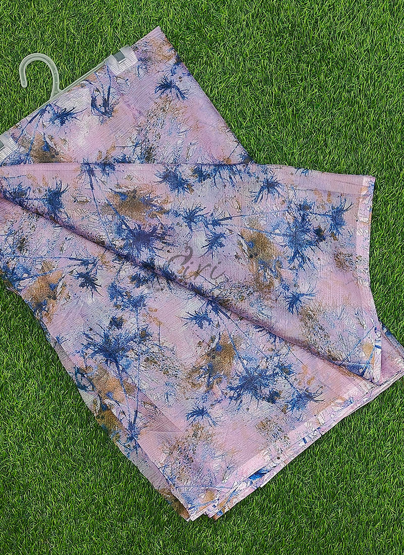 Authentic Garden Vareli Printed Nara Chiffon Saree