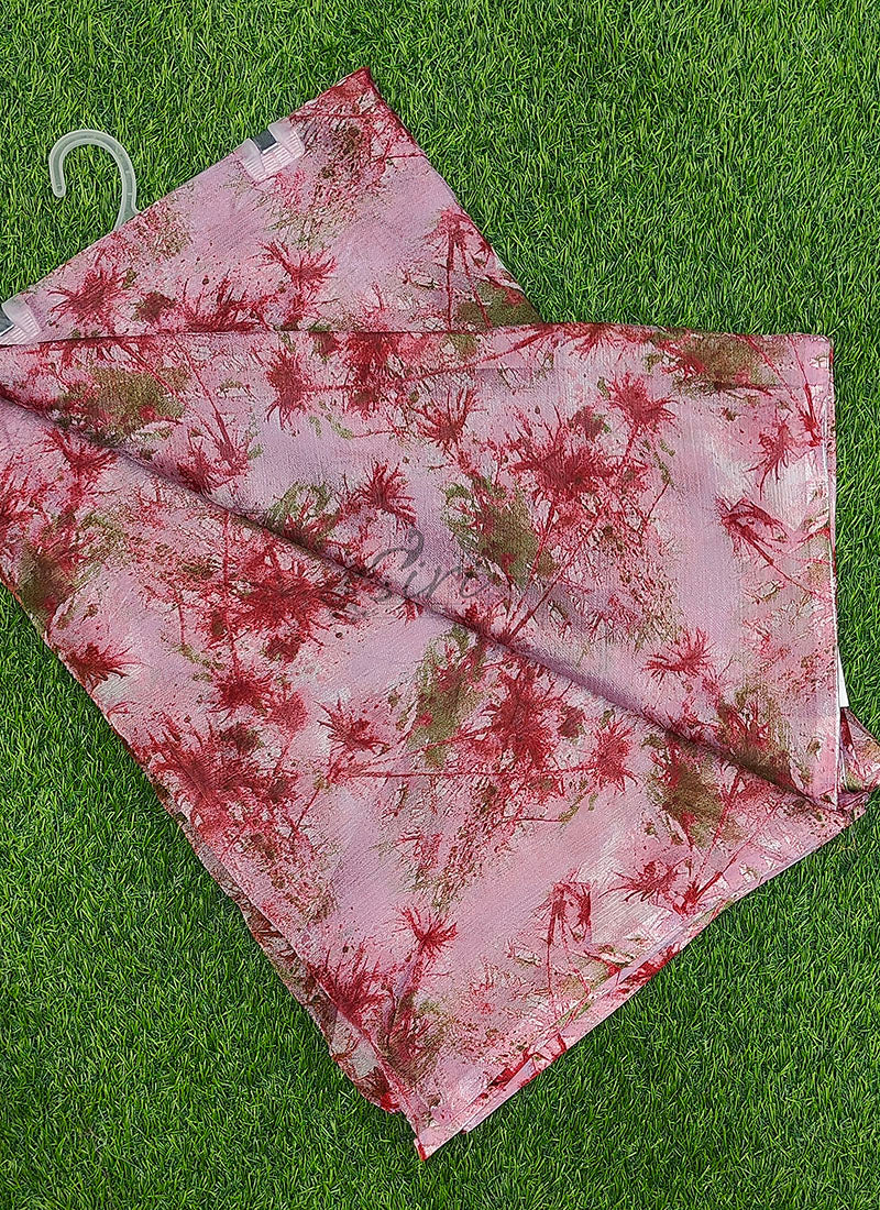 Authentic Garden Vareli Printed Nara Chiffon Saree