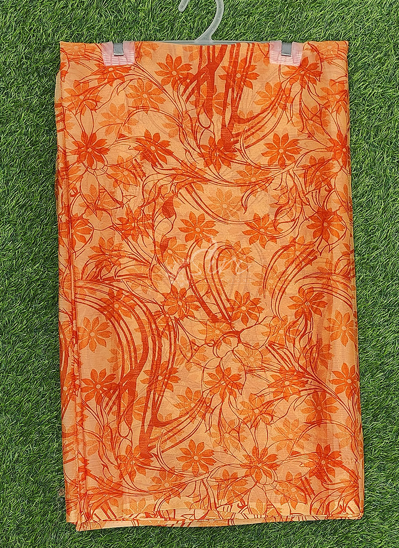 Authentic Garden Vareli Printed Nara Chiffon Saree