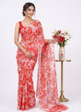 High Quality Garden Vareli Printed Nara Chiffon Saree