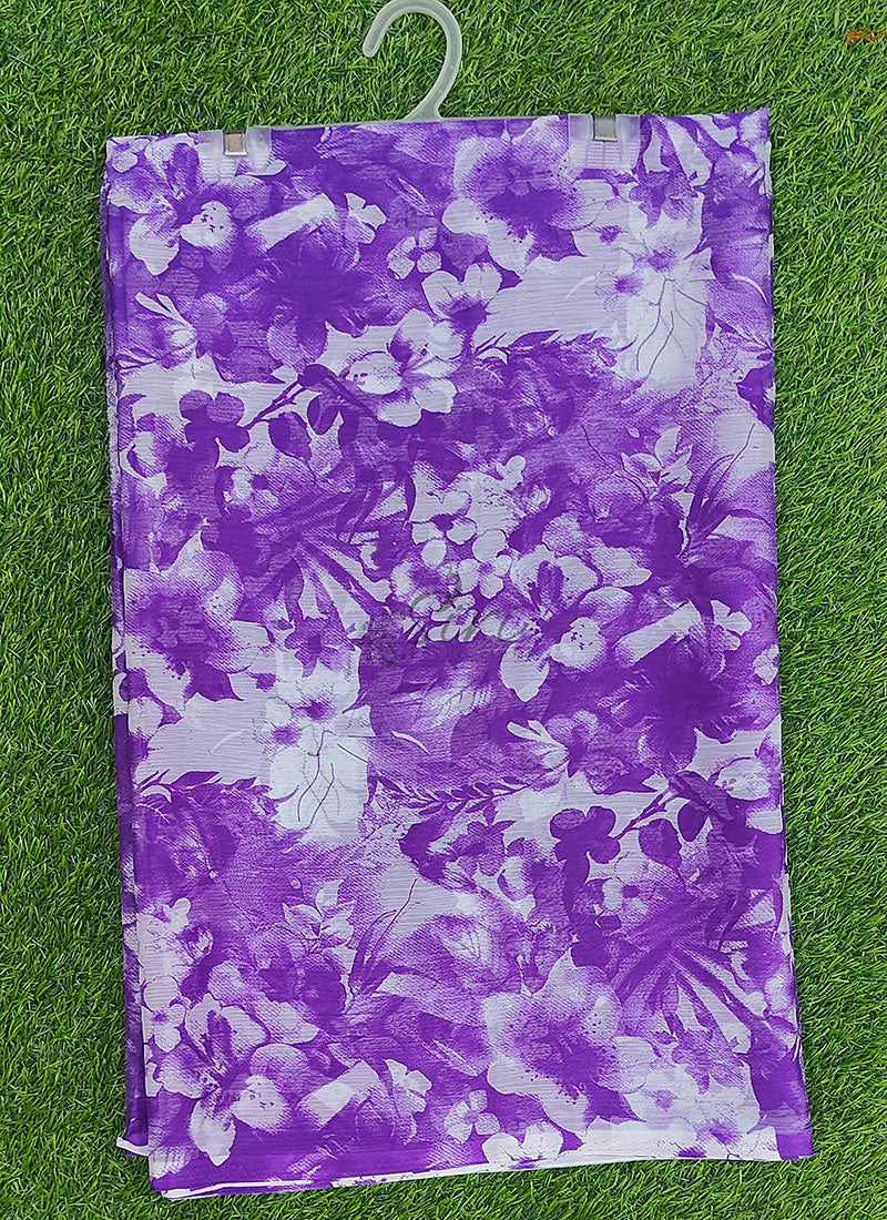 High Quality Garden Vareli Printed Nara Chiffon Saree