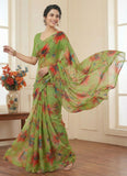 High Quality Garden Vareli Printed Nara Chiffon Saree