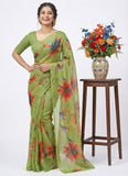 High Quality Garden Vareli Printed Nara Chiffon Saree