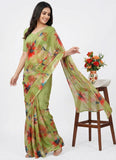 High Quality Garden Vareli Printed Nara Chiffon Saree
