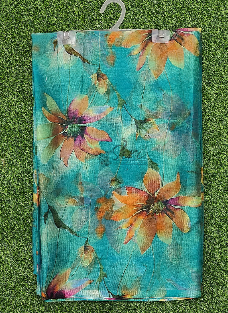 High Quality Garden Vareli Printed Nara Chiffon Saree