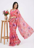 High Quality Garden Vareli Printed Nara Chiffon Saree