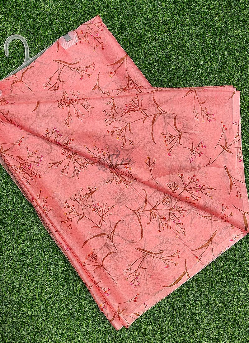 High Quality Garden Vareli Printed Nara Chiffon Saree